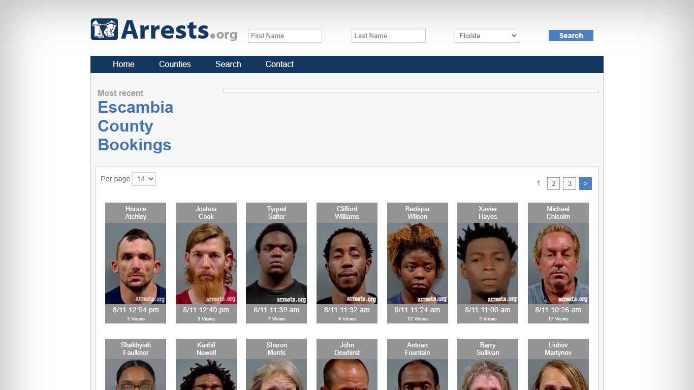 Escambia County Arrests and Inmate Search