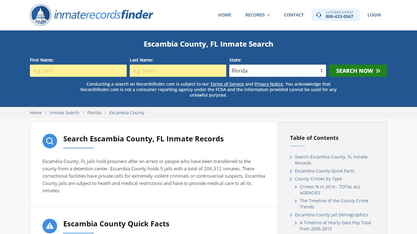 Escambia County, FL Inmate Lookup & Jail Records Online